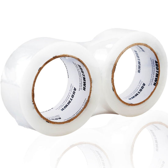 Picture of AUDTMWH Packing Tape Refills, Clear, Packaging Tape Heavy Duty Designed for Moving, Shipping and Packing, Mailing,1.88" x 60 yds, 2 Rolls