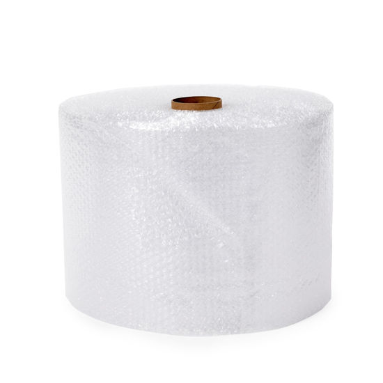 Picture of Amazon Basics Perforated Bubble Cushioning Shipping Wrap, Small 3/16", 12-Inch x 175 Foot Long Roll, Clear
