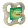 Picture of Duck Brand Standard Packaging Tape Refills - 4 Extra Long Rolls of Clear Packing Tape - Shipping, Mailing and Moving Supplies - 3" Core - 1.88 Inch x 100 Yards, Clear (240593)