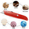 Picture of DIYSELF 2Pack Utility Knife Box Cutter Retractable Blade Heavy Duty(Red)