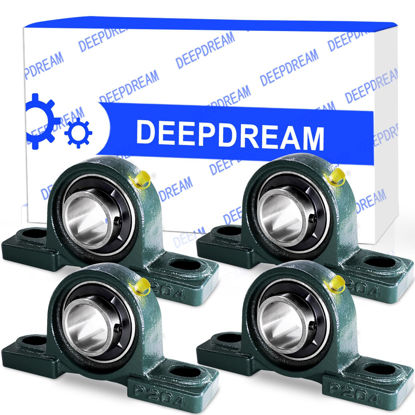 Picture of 4Pcs UCP204-12 Pillow Block Bearing 3/4 inch Bore Mounted Pillow Block Bearings Chrome Steel Bearings with 3/4" Bore, Self Alignment
