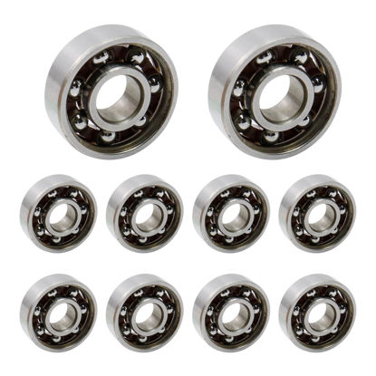 Picture of Antrader 10Pcs 608 Steel Ball Bearing 8mm x 22mm x 7mm High Precision Rating Fidget Spinner Bearing