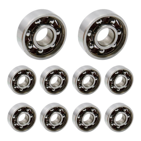 Picture of Antrader 10Pcs 608 Steel Ball Bearing 8mm x 22mm x 7mm High Precision Rating Fidget Spinner Bearing