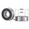 Picture of EXERAUO 100 Pack 608 2RS Bearings, 8x22x7mm RS Ball Bearing Grease Seal Assembly Roller Skateboard Bearings, for Electric Motor, Skateboards, Inline Skates, 3D Printer