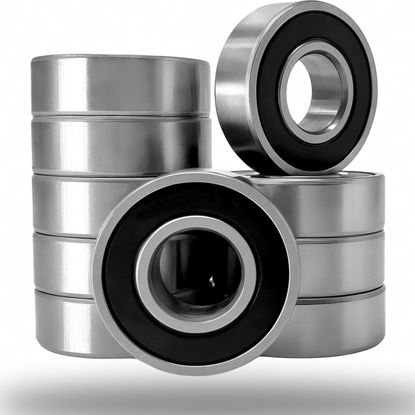 Picture of 10 Pack 6200-2RS Double Rubber Seal Deep Groove Ball Bearings 10x30x9mm, Pre-Lubricated and Stable Performance and Cost Effective Bearings