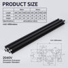 Picture of 4pcs 600mm V Slot 2040 Aluminum Extrusion European Standard Anodized Linear Rail for 3D Printer Parts and CNC DIY Black