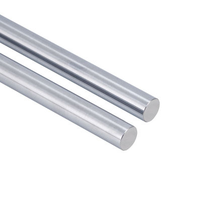 Picture of 2Pcs 10mm x 300mm (0.394 x 11.81 inches) Vigorous Linear Motion Rods, Case Hardened Chrome Shaft Linear Rail Guide Shaft for 3D Printer, DIY, CNC - Metric h8 Tolerance