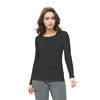 Picture of Natural Uniforms Women's Under Scrub Tee Crew Neck Long Sleeve T-Shirt (Black, Large)