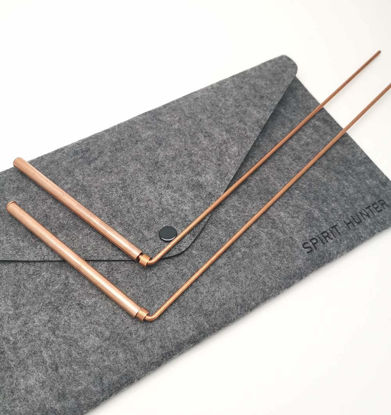Picture of Spirit Hunter 99.9% Copper Dowsing Rod- 2PCS Divining Rods with Bag - Detect Gold, Water, Ghost Hunting etc.