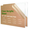 Picture of 2 Pieces 8 x 10” Clear Acrylic Sheet Plexiglass - 1/8”(3mm) Thick, Use for Craft Projects, Signs, DIY Projects and More; Cut with Saw or Hand Tools, No Laser Cut
