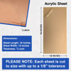 Picture of Duco Clear Cast Acrylic Sheet 1/4 Inch Thick 12" X 16" - Pack of 1 (6mm) Clear Acrylic Sheet - Transparent Plexiglass Panel for DIY Crafts, Window Replacements, Signs, Displays, and More