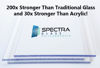 Picture of 24" x 48" (1/4" Thick) Spectra Glass Clear Polycarbonate Lexann Plastic Sheet. Stronger Than Plexiglass. UV Coating. Impact & Weather Resistant. Sizes Nominal Cut Within +-1/8". Made in USA