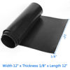 Picture of WochiTV Solid Rubber Sheets Strips, 12" Wide x 1/8" Thick x 12" Long Neoprene Rubber Rolls Perfect for DIY Gasket Material, Sealing, Liner, Shield, Padding, Mat