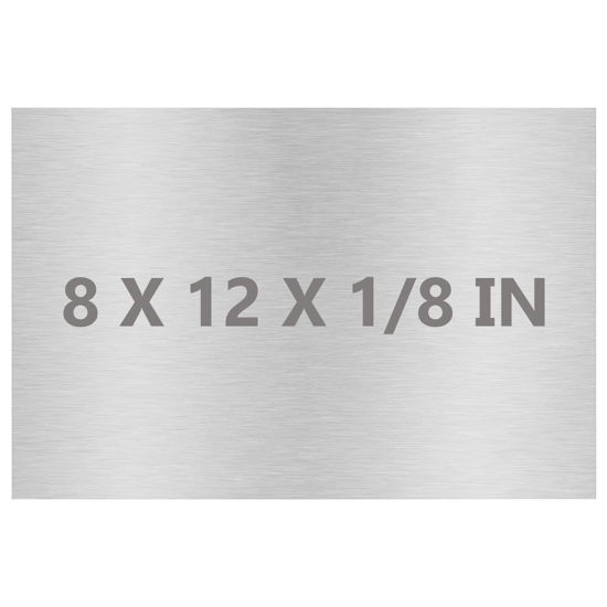 Picture of Lswteiz 6061 T651 Aluminum Sheet Metal 8" x 12" x 1/8"(0.125”) Thin Aluminum Plate Flat Stock Covered with Protective Film 3MM Heat Treatable Rectangle Aluminum Metal Plate for Crafting, lndustry