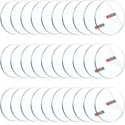 Picture of Enoin 30 Pack 1 Inch Round Clear Acrylic Sheets Plexiglass Sheet 1/8 Inch Thick, Disc Circle Platic Sheet 0.118'', Transparent Board Panel for Glass, DIY Project, Paintings, Art Craft