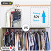 Picture of Magic Pants Hangers Space Saving - 2 Pack for Closet Multiple Layers Multifunctional Uses Rack Organizer for Trousers Scarves Slack (2 Pack with 10 Metal Clips)