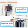 Picture of Magic Pants Hangers Space Saving - 2 Pack for Closet Multiple Layers Multifunctional Uses Rack Organizer for Trousers Scarves Slack (2 Pack with 10 Metal Clips)
