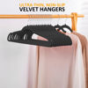 Picture of ELONG HOME Velvet Hangers 50 Pack, Black Slim Felt Hangers with 360° Swivel Hook, Non Slip Skinny Hangers Heavy Duty Adult Hangers for Coats, Pants & Dress Clothes