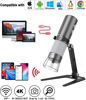 Picture of Jiusion WiFi USB Digital Handheld Microscope, 50 to 1000x Wireless Magnification Endoscope 4K 3840x2160P Camera 8 LEDs with Metal Stand for iPhone iPad Android Mac Windows Linux Chrome