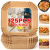 Picture of Air Fryer Liners Disposable, 125pcs Non-stick Disposable Airfryer Liners, 8 Inch Unbleached Parchment Paper, Square Air Fryer Paper Liners for 5-8QT Air Fryer, Baking, Roasting Microwave