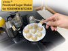 Picture of JETKONG Powdered Sugar Shaker Duster Flour Dispenser Shaker with 18/8 Stainless Steel Spring-operated Handle for Sugar Flour and Spices
