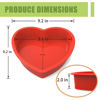 Picture of SILIVO Silicone Heart Shaped Cake Pans, 8 Inch, Red, Nonstick, Food Grade Silicone, Easy Clean, Freezer, Microwave and Oven Safe