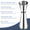 Picture of Briout Jigger for Bartending, Double Cocktail Jigger Japanese Premium 304 Stainless Steel Jigger 2 OZ 1 OZ with Measurements Inside