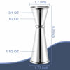 Picture of Briout Jigger for Bartending, Double Cocktail Jigger Japanese Premium 304 Stainless Steel Jigger 2 OZ 1 OZ with Measurements Inside