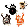 Picture of Drink Coaster | Cat Gifts for Cat Lovers,Fun Woven Creative Coasters,Cute Coffee Coaster for Home Decor Tabletop Protection Suitable for Kinds Cups (3PC)