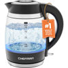 Picture of Chefman Electric Kettle, 1.8L 1500W, Hot Water Boiler, Removable Lid for Easy Cleaning, Auto Shut Off, Boil-Dry Protection, Stainless Steel Filter, BPA Free, Borosilicate Glass Electric Tea Kettle
