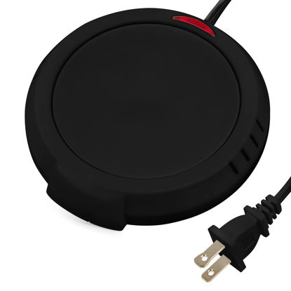 Picture of Large Candle Warmer Plate Safely Releases Scents Without a Flame - Used as Candle Jar Warmer, Coffee Warmer, Mug Warmer, Cup Warmer, Tea Warmer Desk in Your Home & Office, 1 Pack, Black
