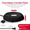 Picture of Large Candle Warmer Plate Safely Releases Scents Without a Flame - Used as Candle Jar Warmer, Coffee Warmer, Mug Warmer, Cup Warmer, Tea Warmer Desk in Your Home & Office, 1 Pack, Black