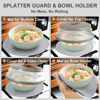 Picture of 2 in 1, Aidacom Microwave Place Mat & Food Cover- Mat as Bowl Holder, for Splatter Guard, Multi-use: Silicone Trivet, Pot Holders, Drying, Baking, Utensils Rest for Kitchen Counter, Grey