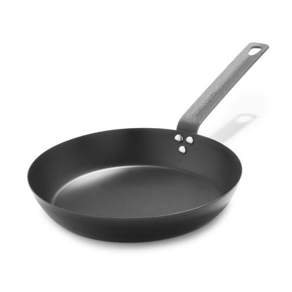Picture of Merten & Storck Pre-Seasoned Carbon Steel 10" Frying Pan Skillet, Cast Iron Lightweight, Durable, Sear Grill Broil Fry, Indoor Outdoor Cooking, Easy to Clean, Oven Safe, Induction, Steel Handle, Black