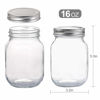Picture of YINGERHUAN Glass Regular Mouth Mason Jars, 16 oz Clear Glass Jars with Silver Metal Lids for Sealing, Canning Jars for Food Storage, Overnight Oats, Dry Food, Snacks, Candies, DIY Projects (4PACK)