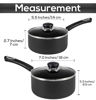 Picture of Utopia Kitchen Nonstick Saucepan Set with Lid, 1 Quart and 2 Quarts Multipurpose Pots Set for Home Kitchen or Restaurant (Grey-Black)