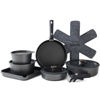 Picture of SENSARTE 17 Piece Pots and Pans Set, Nonstick Detachable Handle Cookware, Induction Kitchen Cookware Set with Removable Handle, Healthy Non Stick RV Cookware, Dishwasher ＆ Oven Safe, PFOA Free (Black)