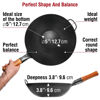 Picture of YOSUKATA Carbon Steel Wok Pan - 13,5 “ Stir Fry Pans - Chinese Wok with Flat Bottom Pow Wok - Traditional Japanese Woks - Black Carbon Steel