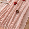 Picture of Keketo Blush Pink Valentine's Day Table Runner Cheese Cloth Rustic Gauze Cheesecloth Table Runner 120 Inch 10 FT for Wedding Baby Shower Bridal Shower Party Sheer Boho Spring Home Decorations