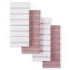 Picture of KitchenAid Albany Kitchen Towel 4-Pack Set, Dried Rose/White, 16"x26"