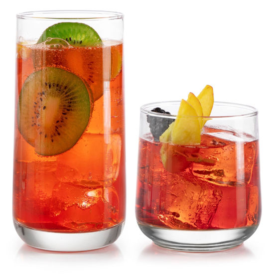Picture of Libbey Ascent 16-Piece Tumbler and Rocks Glass Set