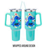 Picture of Silver Buffalo Disney Lilo and Stitch Aloha No Bad Days Chillin’ Stainless Steel Tumbler with Handle and Straw, Fits in Standard Cup Holder, 40 Ounces