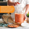 Picture of FastRack - One Gallon Wide Mouth Jar with White METAL Airtight Lid, One Glass Jar with Fermentation Lid, 1 Gallon Glass Jar with Lid for brewing, fermentation and pickling