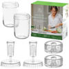 Picture of Year of Plenty Ferment Kit - 2 Fermenting Mason Jars, 2 Fermentation Weights & 2 Fermenting Lids