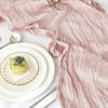 Picture of IVAPUPU 2 Pcs Cheesecloth Table Runner - 10ft Dusty Pink Boho Gauze Cheese Cloth Table Runners for Baby Shower Decoration Wedding Party Summer Garden Farmhouse
