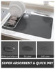 Picture of AMOAMI-Coffee Mat Hide Stain Rubber Backed Absorbent Dish Drying Mat for Kitchen Counter-Coffee Bar Accessories Fit Under Coffee Maker Coffee Machine Coffee Pot Espresso Machine 12"x19" Dark Grey