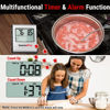 Picture of ThermoPro TP16 Large LCD Digital Cooking Food Meat Thermometer for Smoker Oven Kitchen BBQ Grill Thermometer Clock Timer with Stainless Steel Temperature Probe