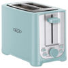 Picture of BELLA 2 Slice Toaster with Auto Shut Off - Extra Wide Slots & Removable Crumb Tray and Cancel, Defrost & Reheat Function - Toast Bread, Bagel & Waffle, Aqua