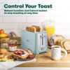 Picture of BELLA 2 Slice Toaster with Auto Shut Off - Extra Wide Slots & Removable Crumb Tray and Cancel, Defrost & Reheat Function - Toast Bread, Bagel & Waffle, Aqua
