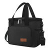 Picture of Femuar Reusable Lunch Box for Men/Women - Insulated Lunch Bag Leakproof Lunchbox for Work Office Picnic Beach - Freezable Lunch Cooler Bag with Adjustable Shoulder Strap - Black